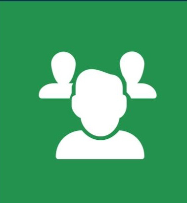 green icon with three white human figures