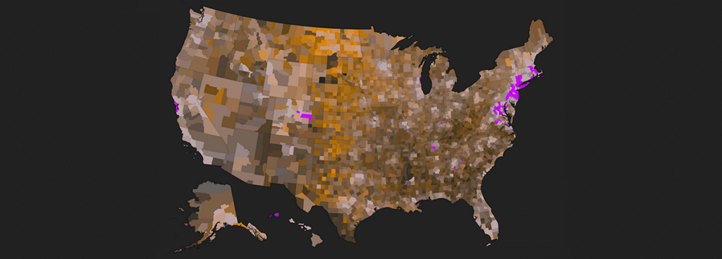 map of the United States created in ArcGIS