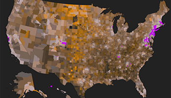 map of the United States created in ArcGIS