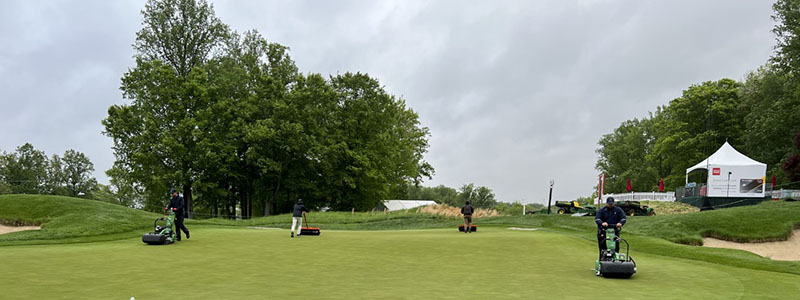 Turf managers backtrack mowing and double rolling greens at TPC Potomac at Avenel Farm