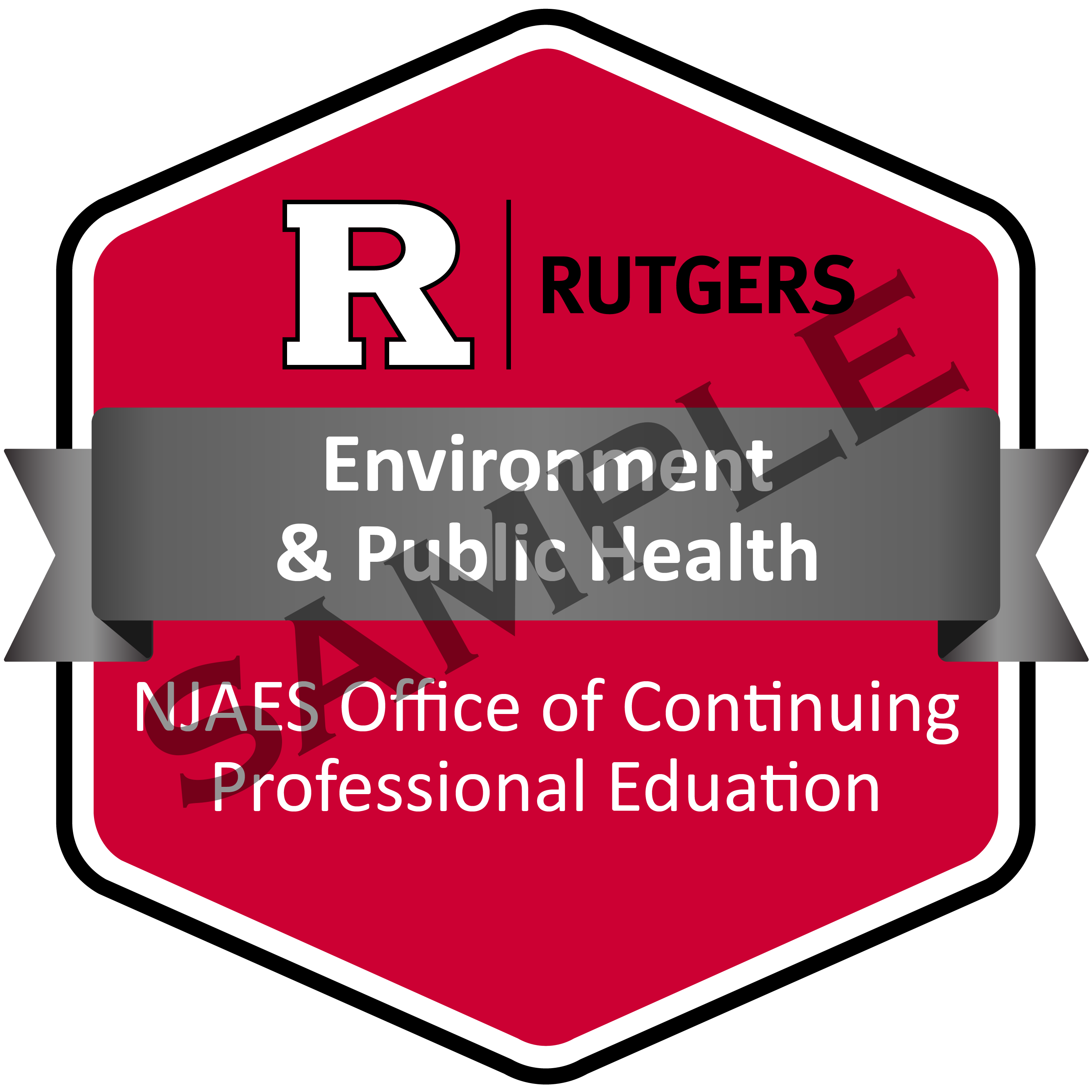 an image showing an example of a Rutgers OCPE digital badge