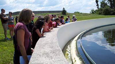 EPH students tour wastewater treatment plant.