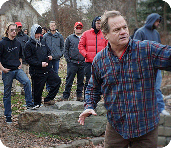 Instructor Bruce Neary teaching an outdoor lesson