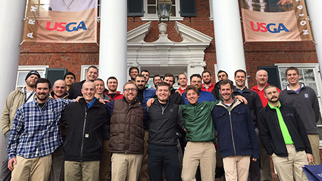 Turf students pose for a group shot during a field trip to the USGA Museum