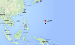 Google Map Showing Location of Guam