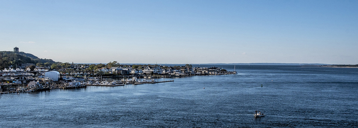 View of Highlands, NJ waterfront development