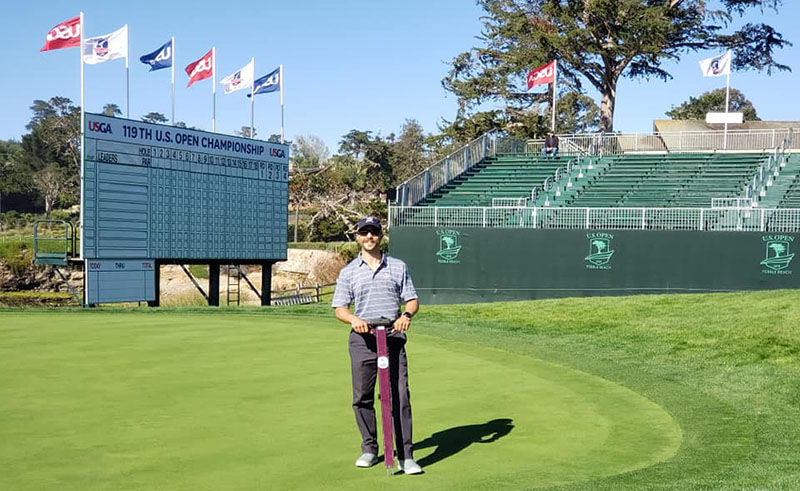 Rutgers Turf alumnus Michael Knoll at the 119th US Open