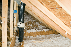 Radon Mitigation System in a Wood-Framed Home