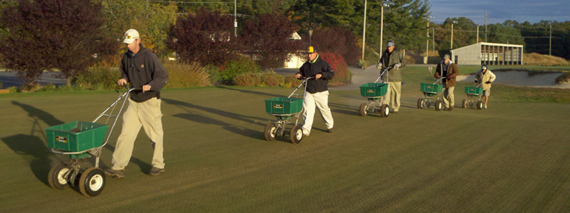 Greenskeepers at work on Scotland Run Golf Club