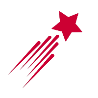 Red shooting star icon