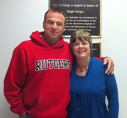 Rutgers Turf student Skip Douglass and Rosemary Mahony