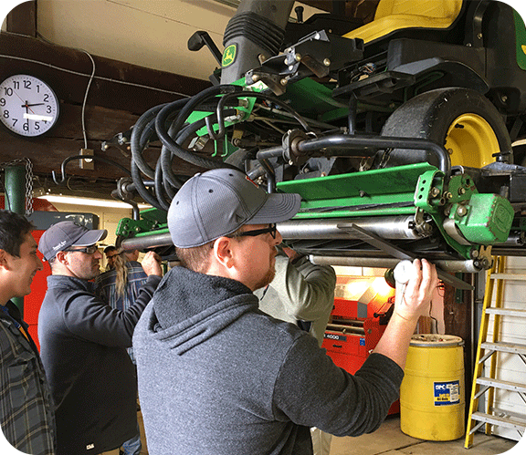 Rutgers Turf students reel grinding with instructor Joe Clark