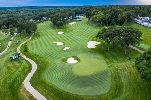 Aerial view of TPC Deere Run in Silvis, IL