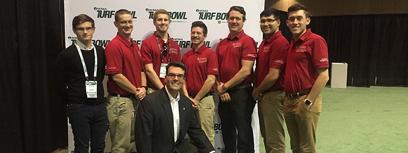 Rutgers Professional Golf Turf Management School 2020 Turf Bowl Team with Instructor Brad Park