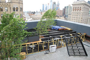 KLM Roof Garden during construction phase
