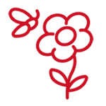 bee with flower icon