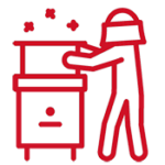 beekeeper with hive icon
