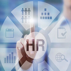 <a href="/leadership-communication/shrm-certification-prep">Human Resources</a> Human Resources (HR) concept diagram