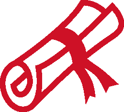 Red certificate icon