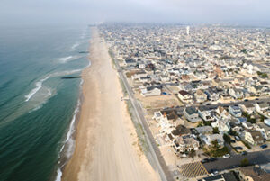 Aerial view of the NJ coast line