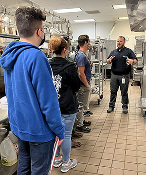 EPH students in the Neilson Dining Hall kitchen