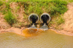 Wastewater discharged from the industrial sewage pipe