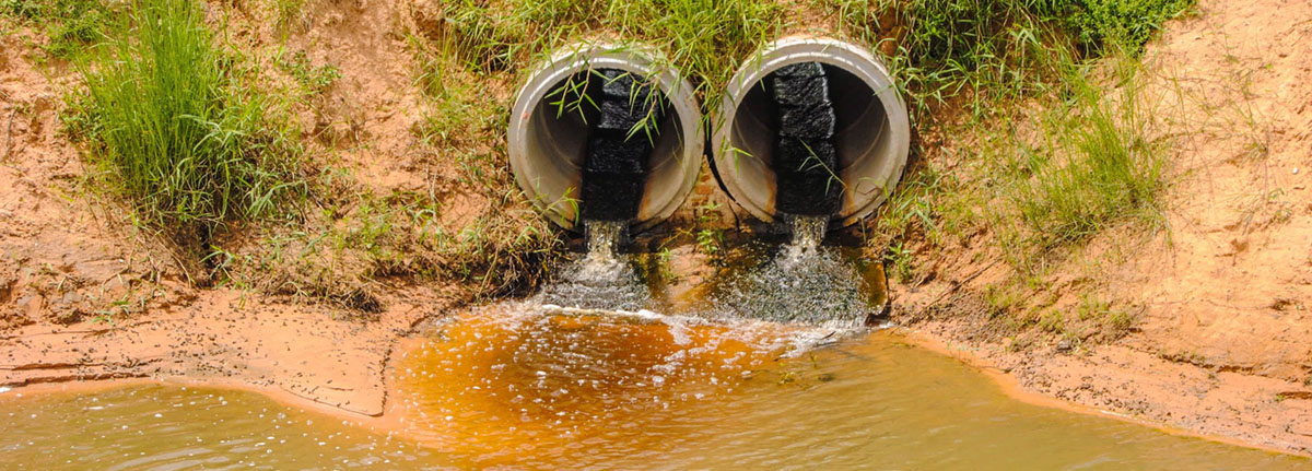 Wastewater discharged from the industrial sewage pipe