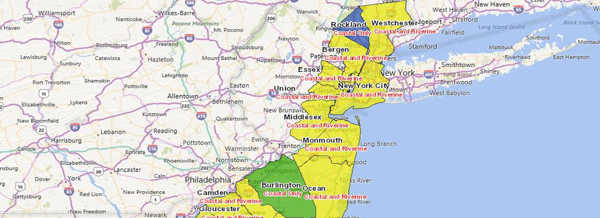 Map of New Jersey flood zones