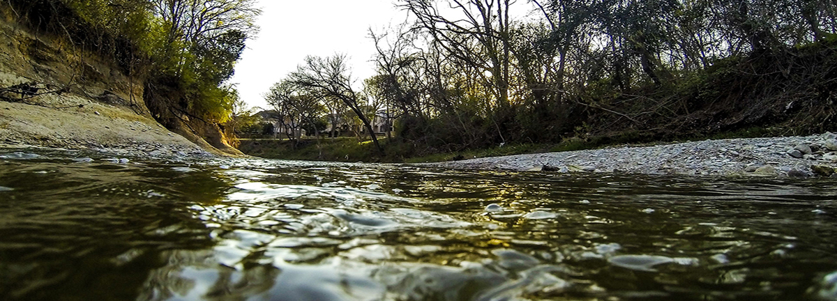 Groundwater flowing past bedrock