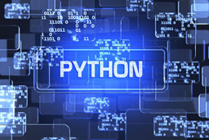 Concept graphic representing Python programming language