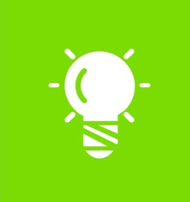 light bulb icon on neon green background