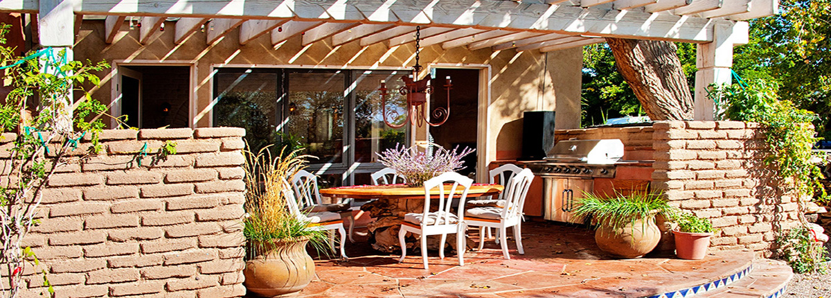 Outdoor kitchen on patio