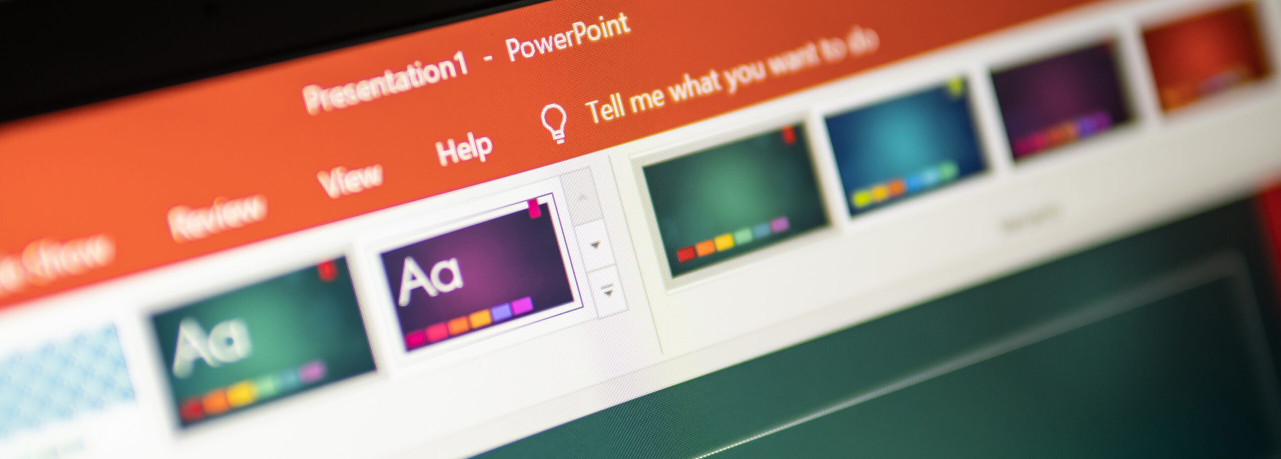 Microsoft PowerPoint presentation edit interface